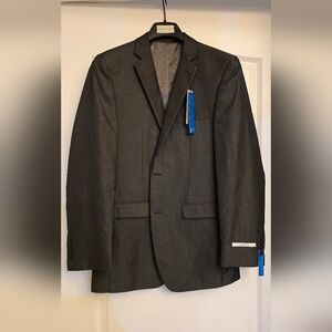 Perry ELLIS Men's Gray Blazer Dark Gray 40L
